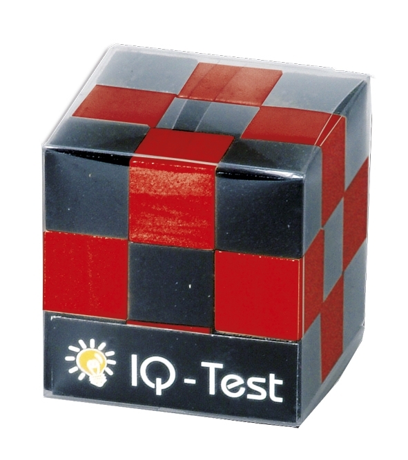 IQ-Test, Wooden cubes, red/black