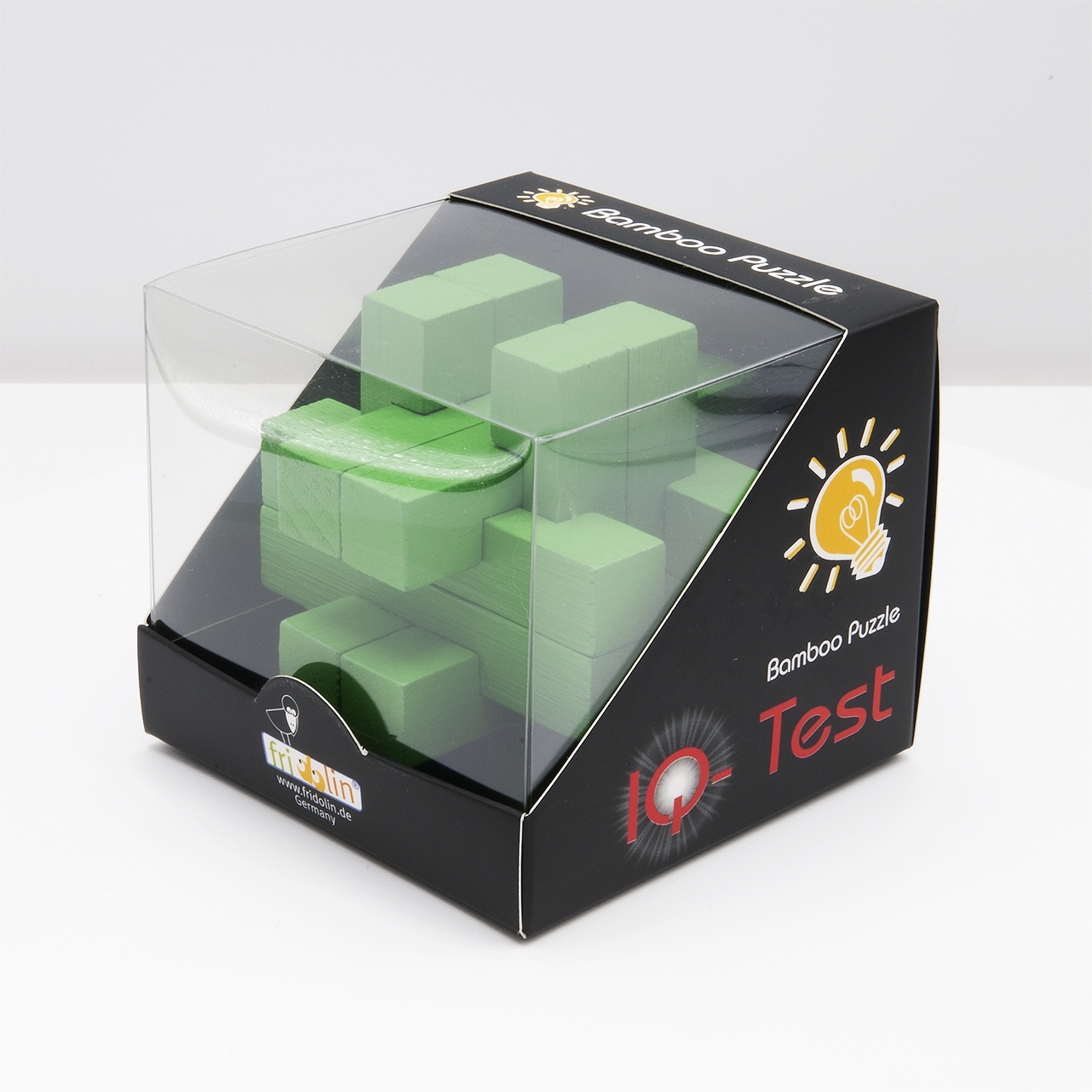 IQ-Test, bamboo puzzle, Bar Construction, green