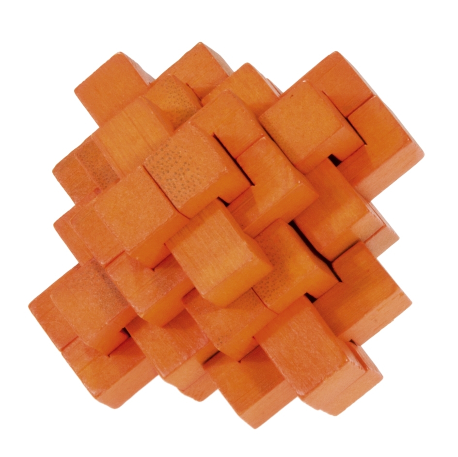 IQ-Test, bamboo puzzle, Pineapple, orange