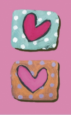 Magnetic bookmark, Hearts 2