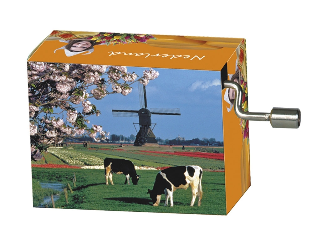 Music box, Netherlands/cows + windmill, Love Story