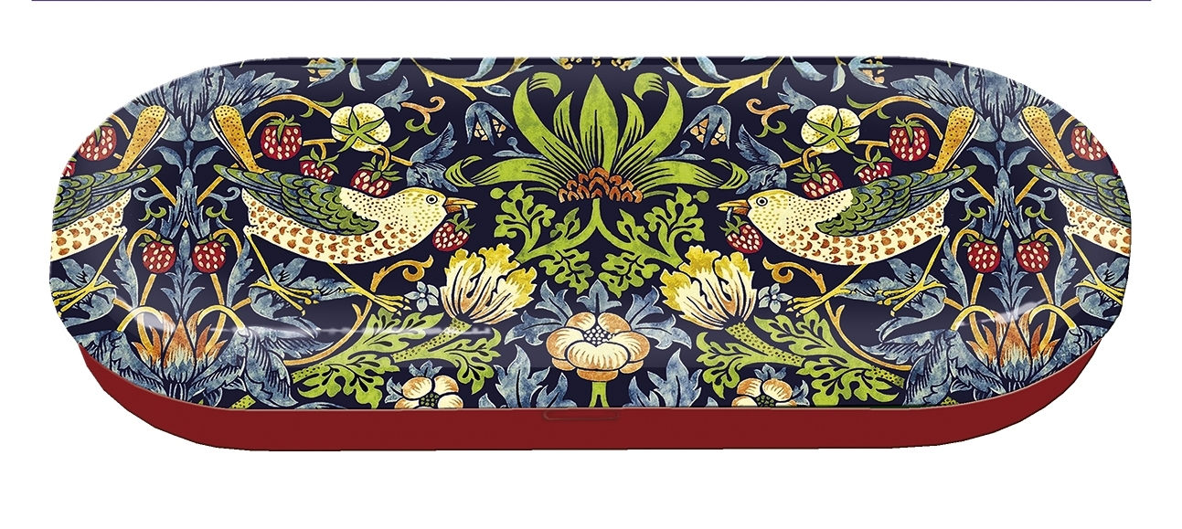 Spectacle case, Morris, Stawberry Thief, metal