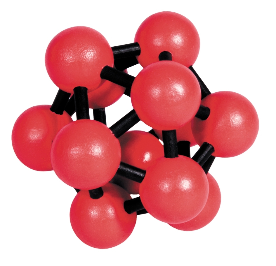 IQ-Test, bamboo puzzle, Atom, red, black