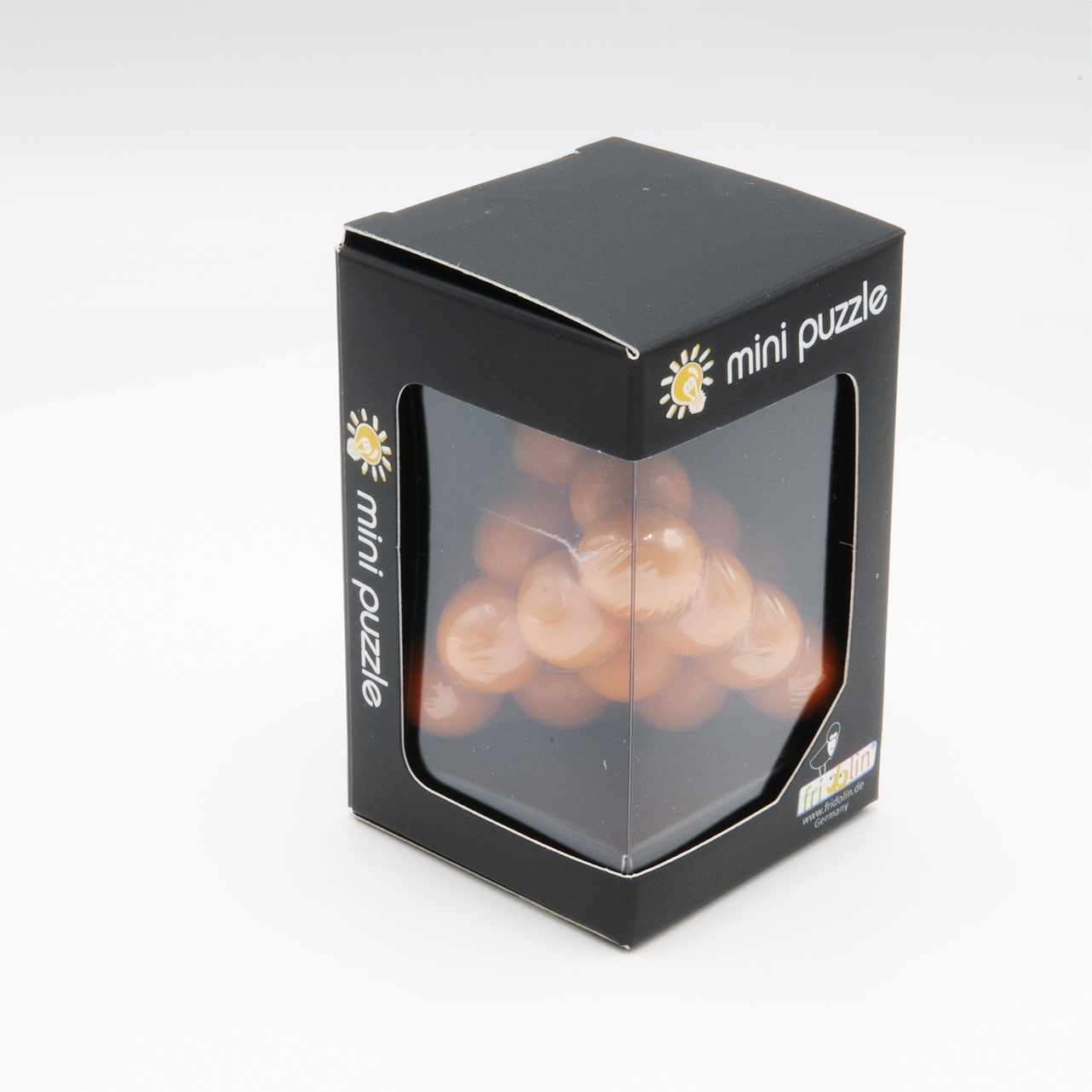 IQ-Test, Ball pyramid, orange, wooden puzzle