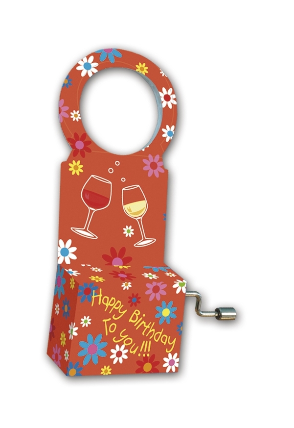 Bottle music,  Happy Birthday, Flowers and glasses