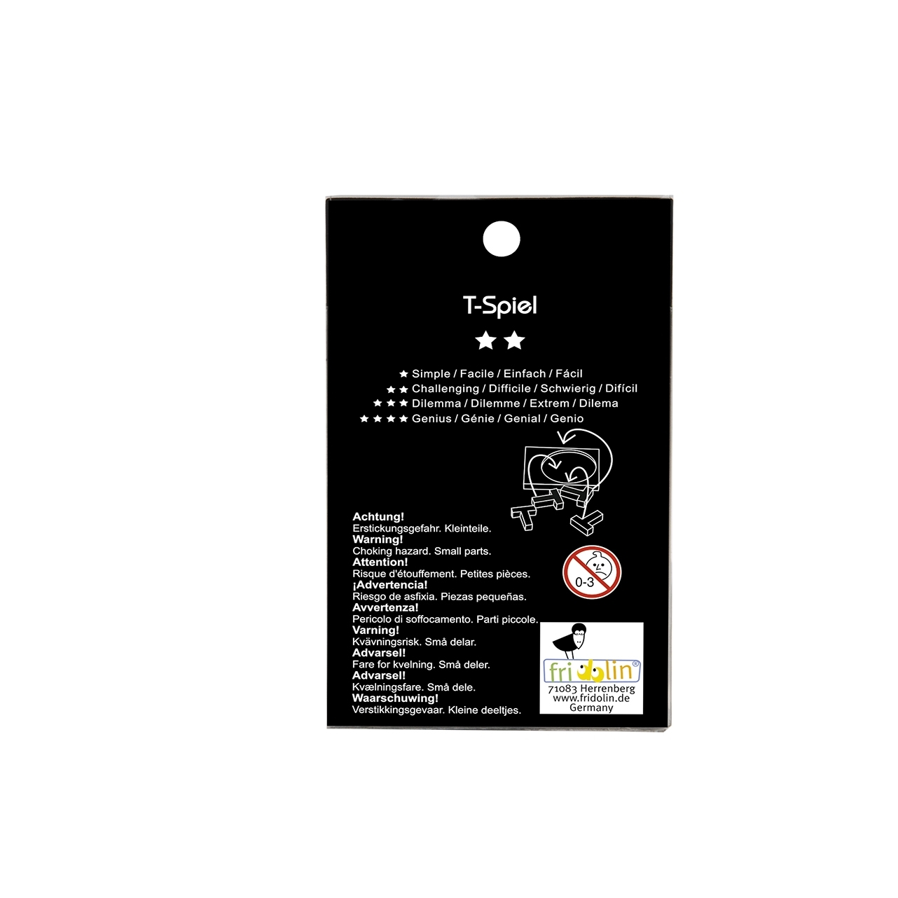 IQ-Test, puzzle T, wood
