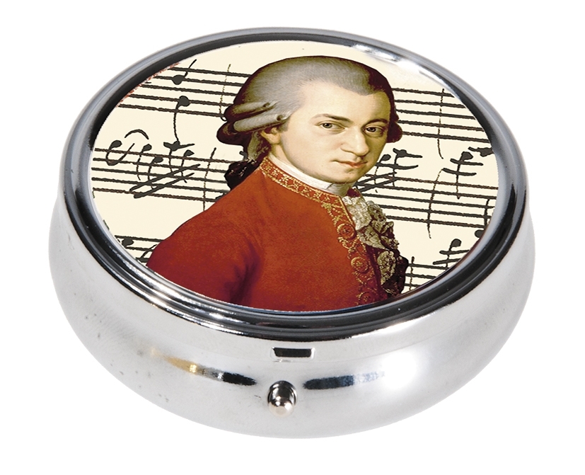 pillbox large, round, Mozart