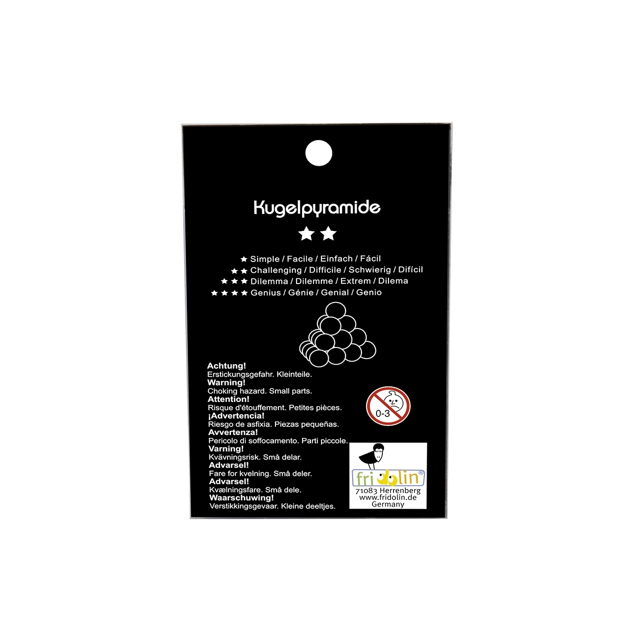 IQ-Test, Ball pyramid, puzzle, wood