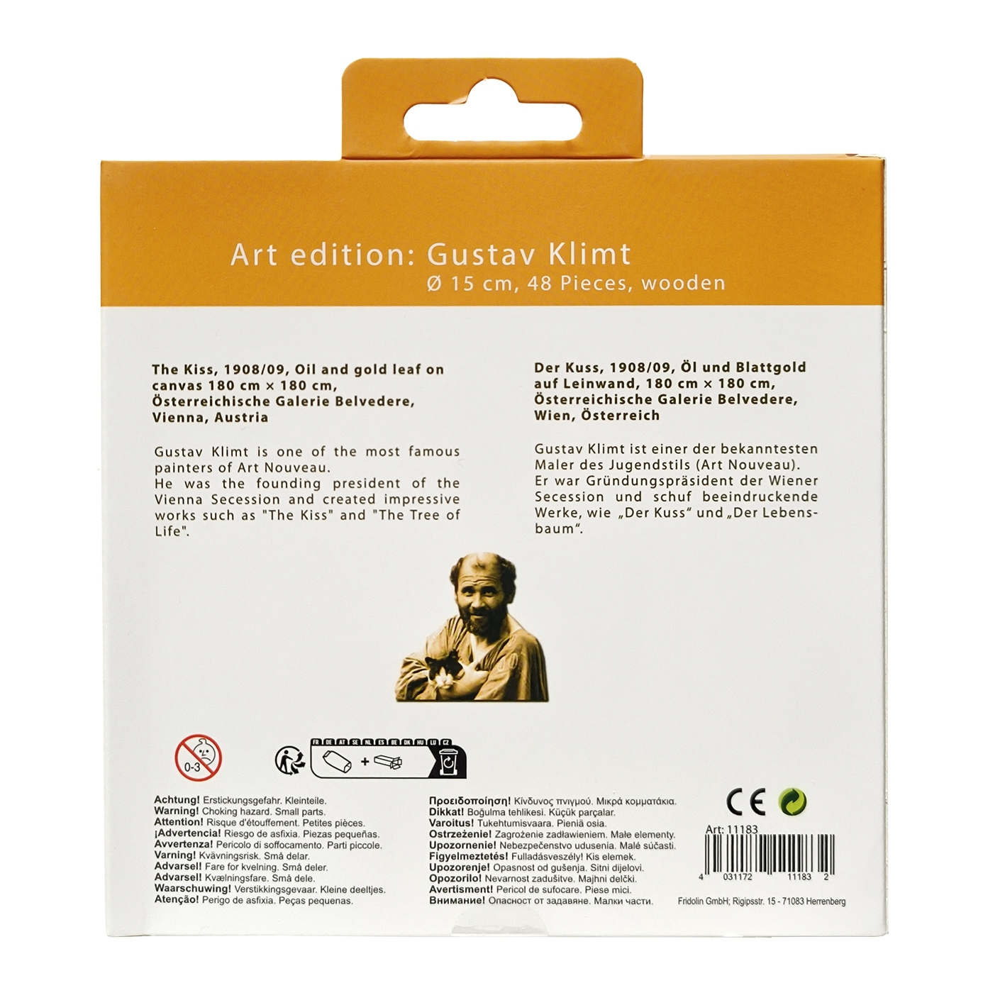 Art-Puzzle, Klimt, The Kiss, wood