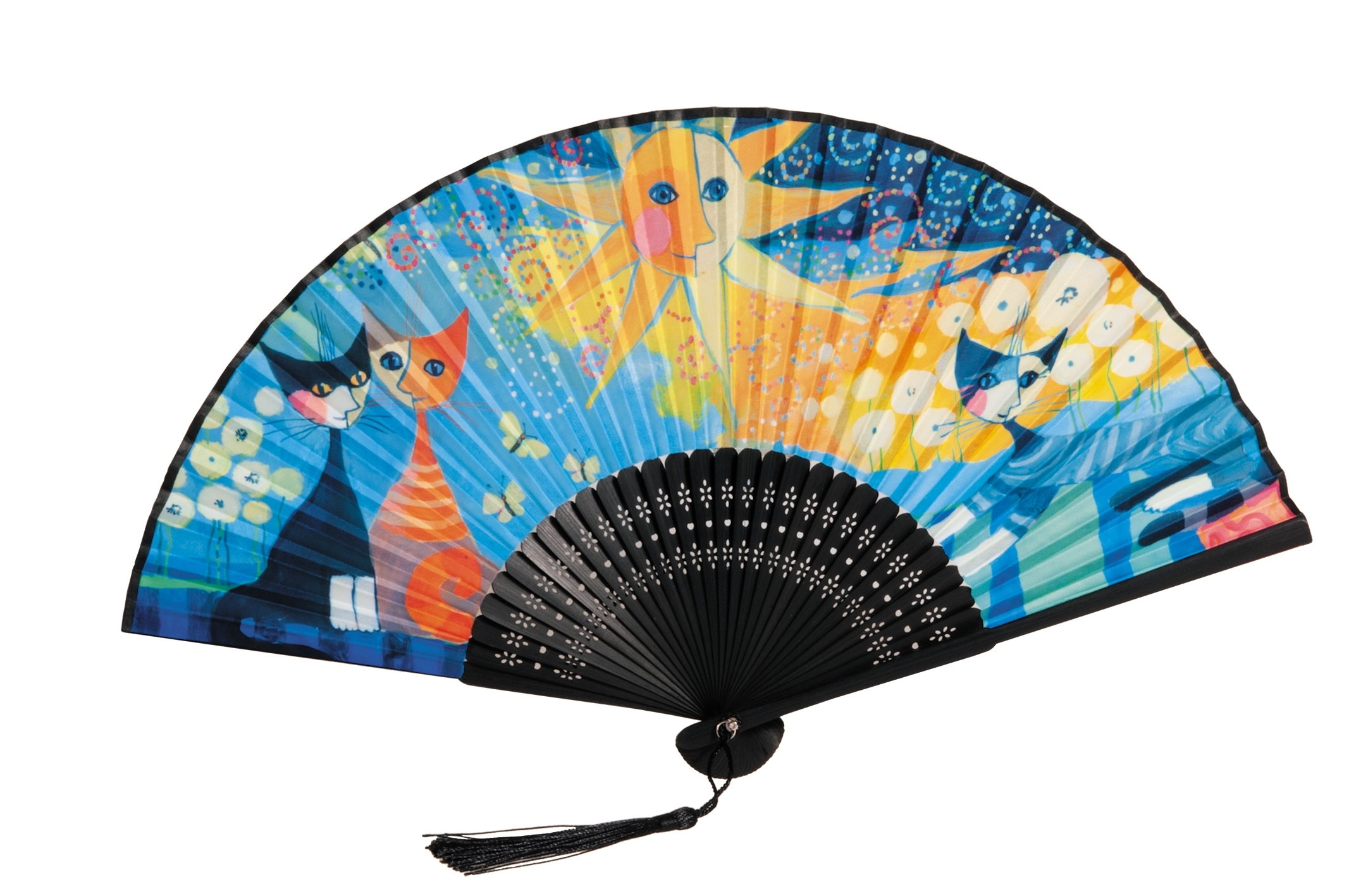 Fan, Wachtmeister, Dolce Vita, with bag, bamboo