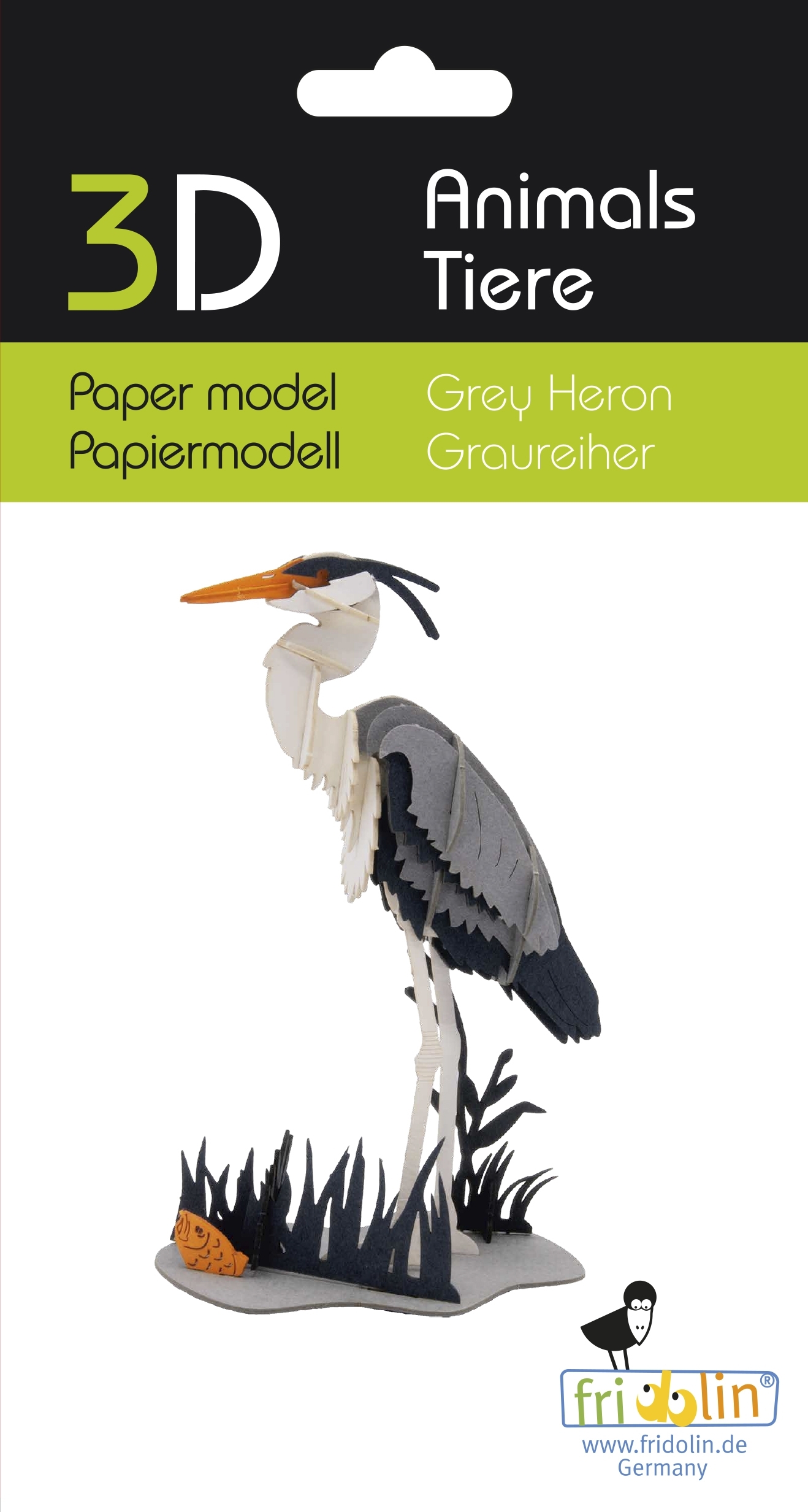 3D model, grey heron