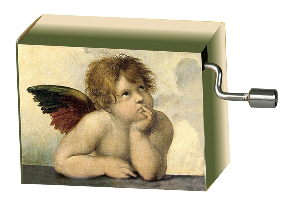Music box, Ave Maria, Angel, chin/hand, Raffael