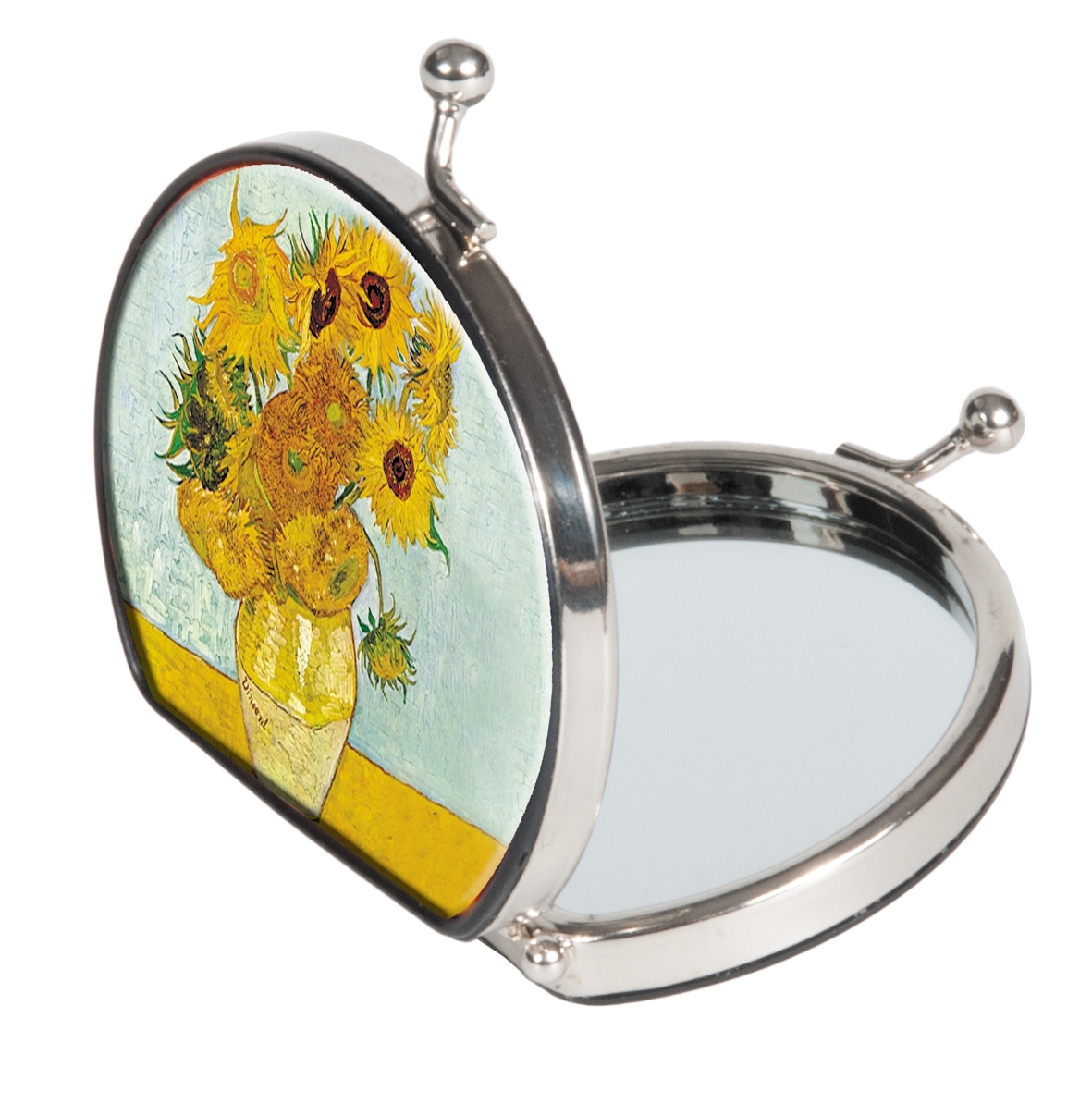 Pocket mirror, Van Gogh, Sunflowers, textile