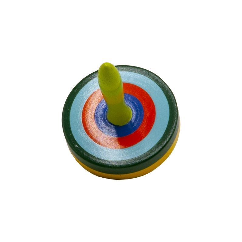 Wooden spinning top, Disc, sorted by color