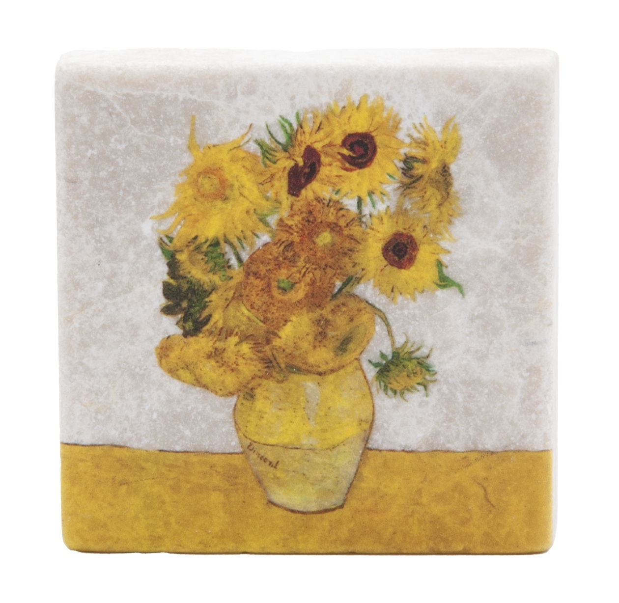 Magnet, Van Gogh, Sonnenblumen, Marmor