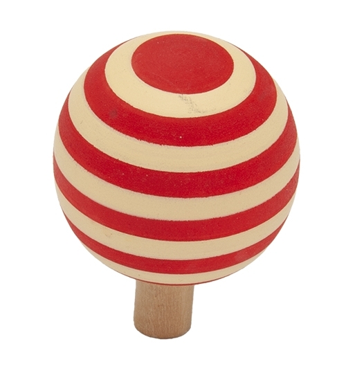 Stand-up spinning top, red / natural