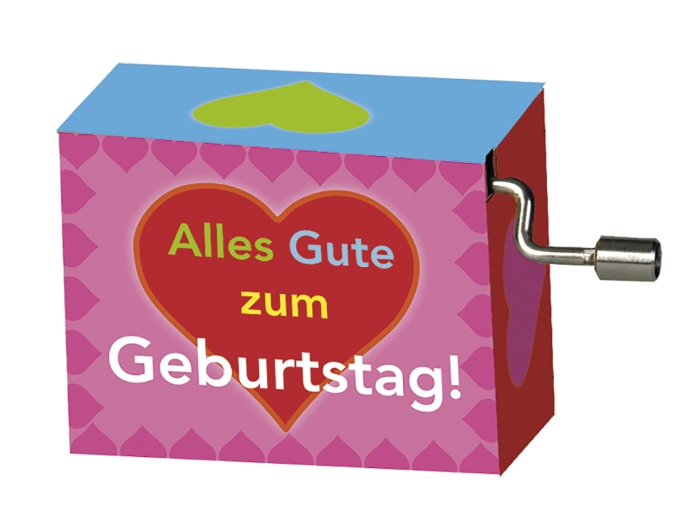 Music box, Happy Birthday, Alles Gute, pink