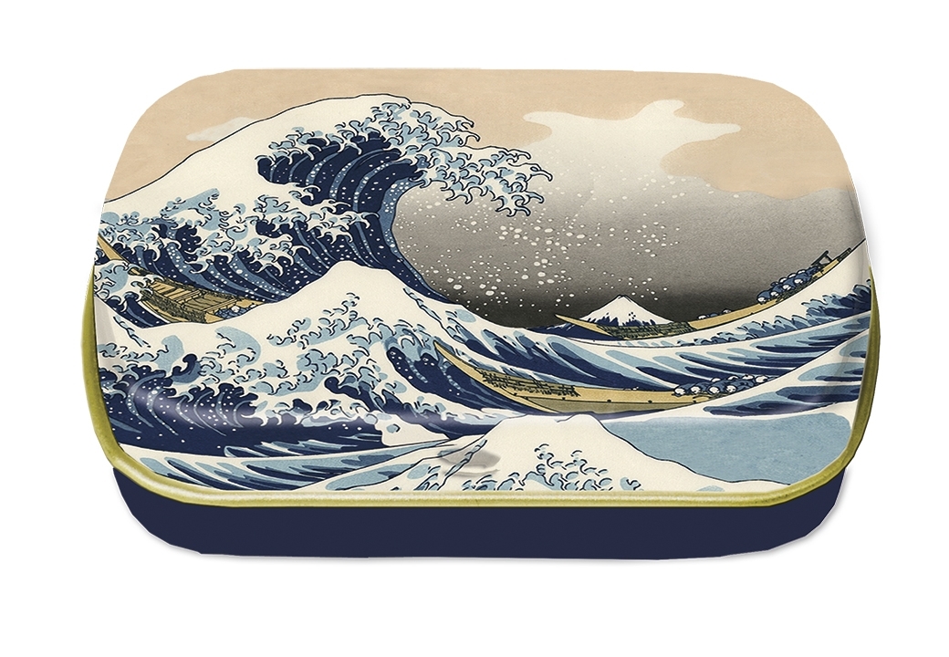 Mini box, Hokusai, The Great Wave, metal