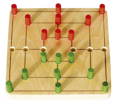 Mini-Nine Men's Morris, wooden