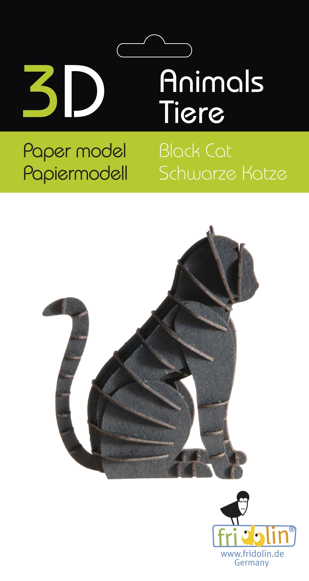 3D model, cat, black