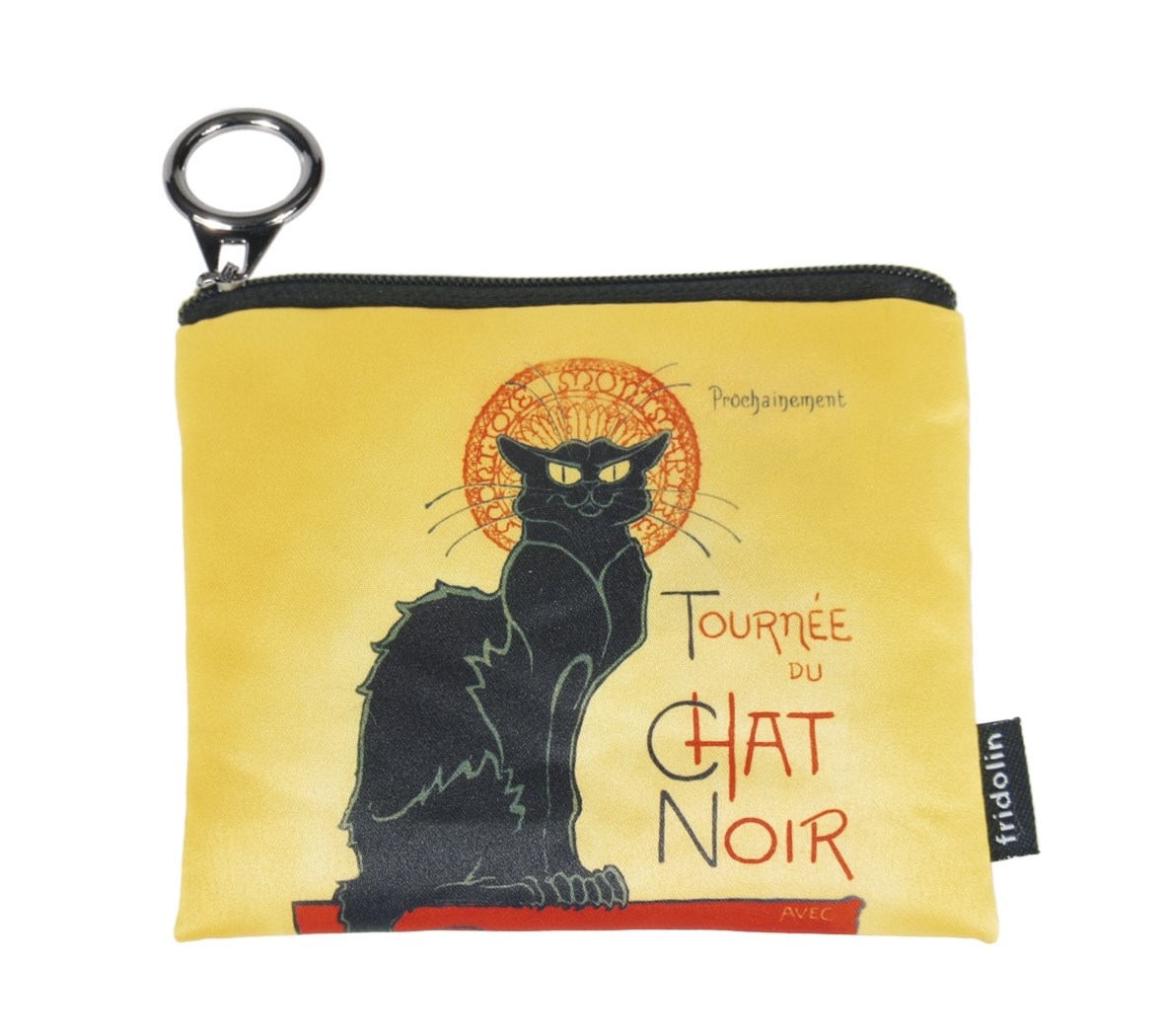 mini purse with zip, Chat Noir, Art Nouveau