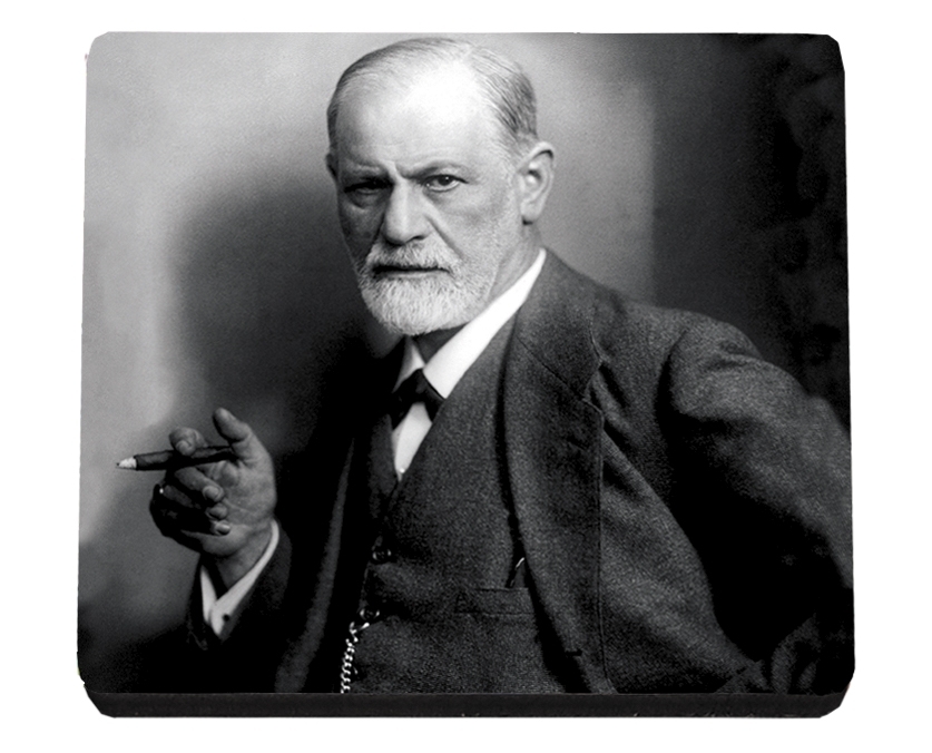 coaster, Freud with Cigar, MDF/Felt