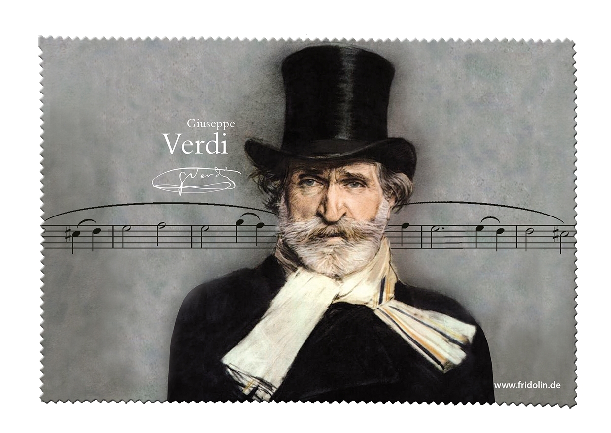 Spectacle case set, Giuseppe Verdi, Portrait