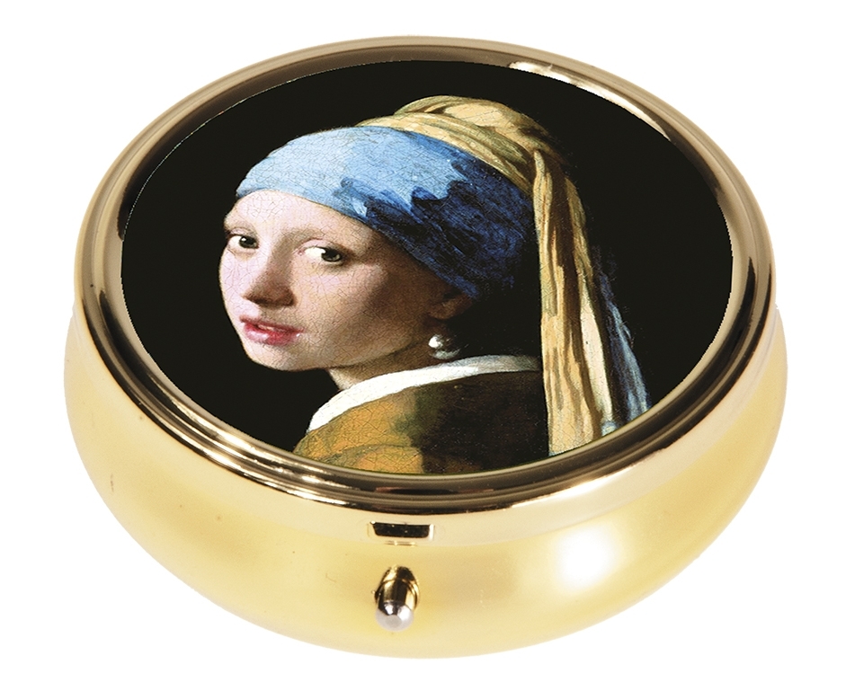 pillbox, large, round, Vermeer, Pearl Earring