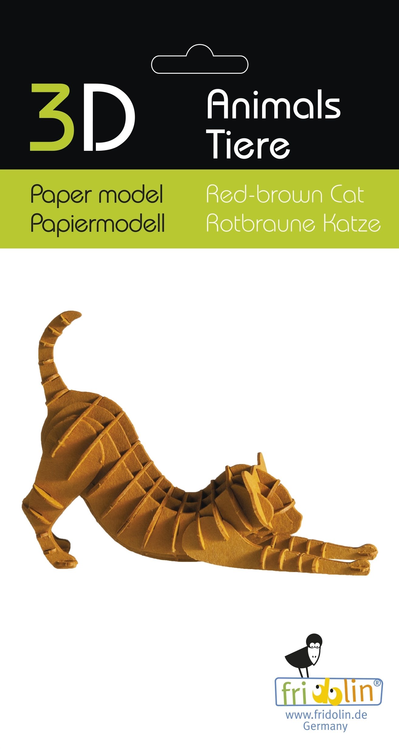 3D model, cat red-brown
