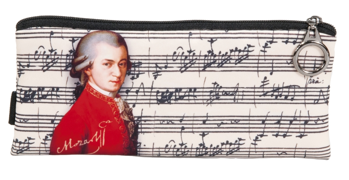 pencil bag, Mozart, Portrait