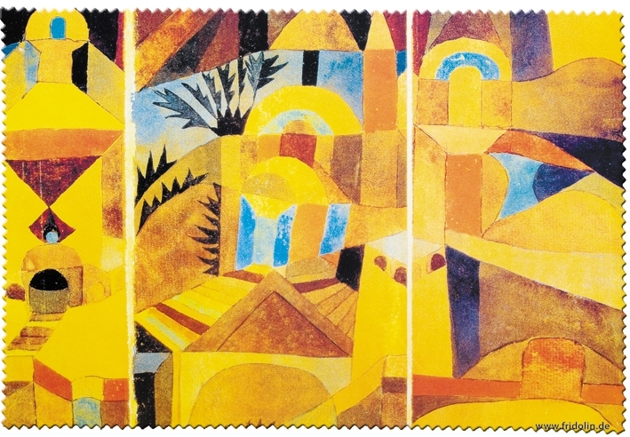 Eyeglass cleaning cloth, Paul Klee, Temple garden