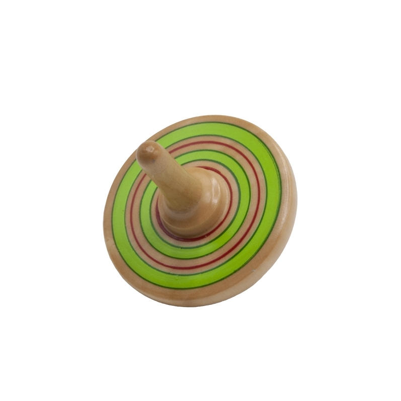 Wooden spinning top, Concentric, asstd by color
