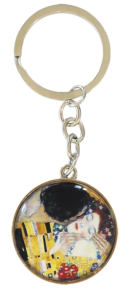 art key ring, one-sided, Klimt, The Kiss