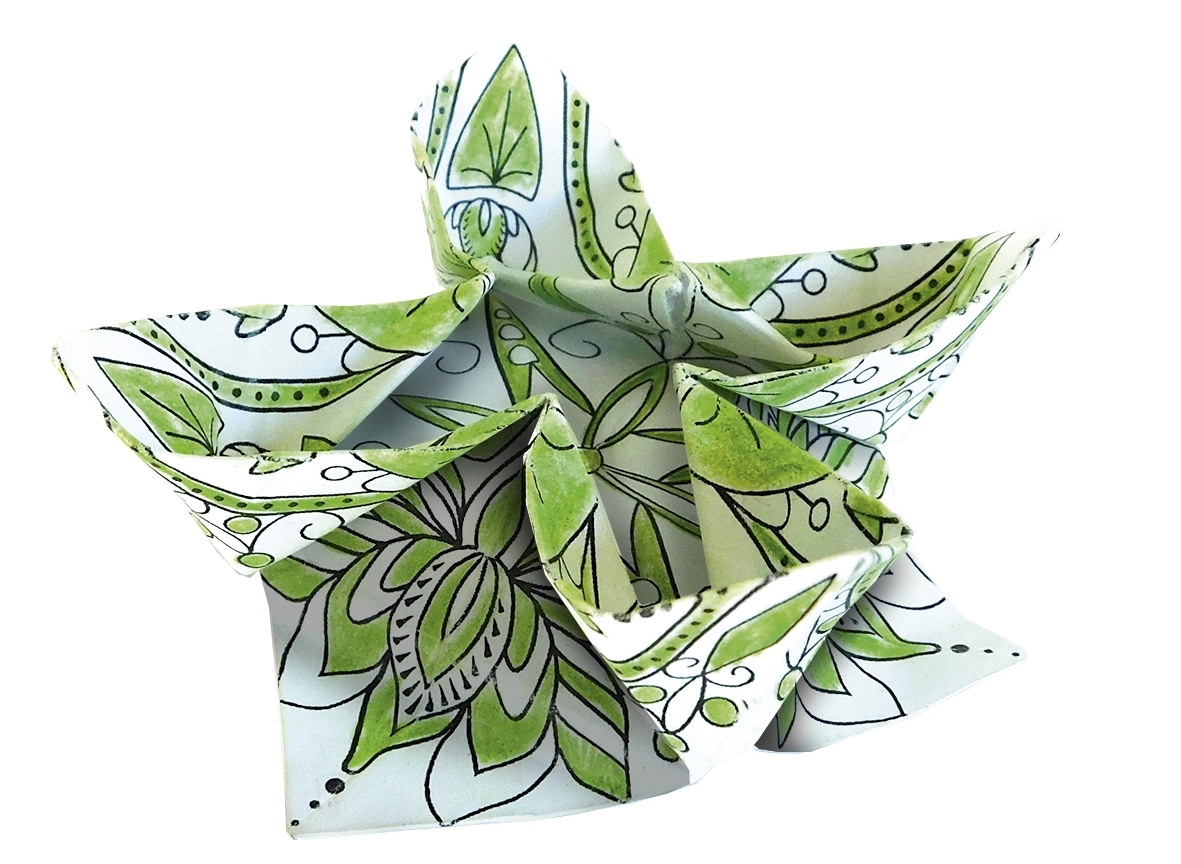 Mandala Colouring Origami, Lotus, 20 sheets, 15x15