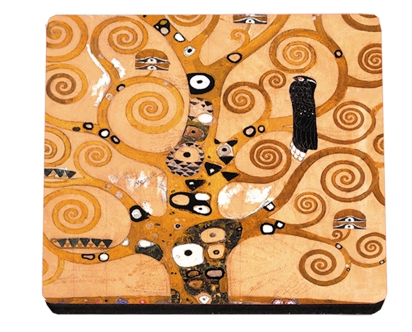 coaster, Klimt, Tree of Life, MDF/Felt