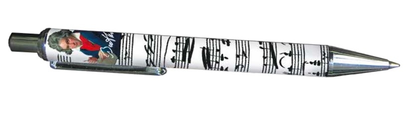 ball point pen, Beethoven, metal