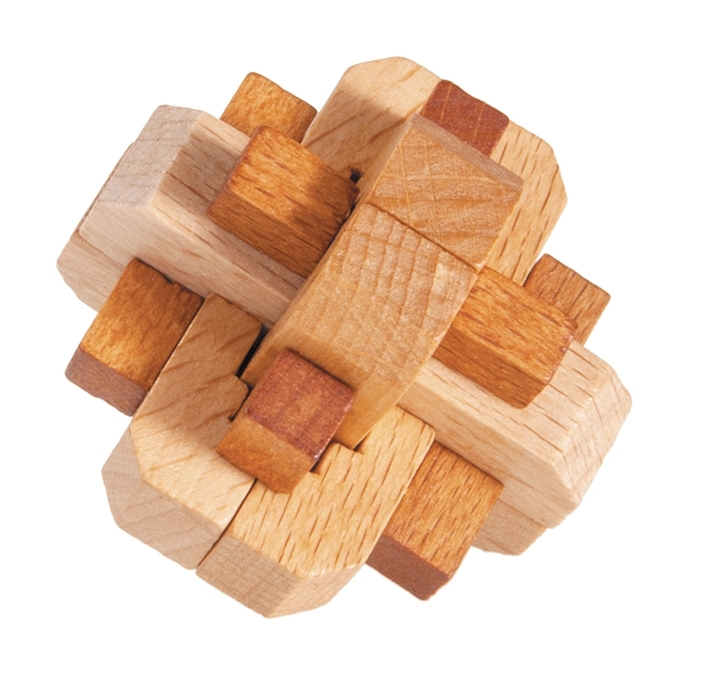 IQ-Test, Mixed Knots, wooden puzzle, natur