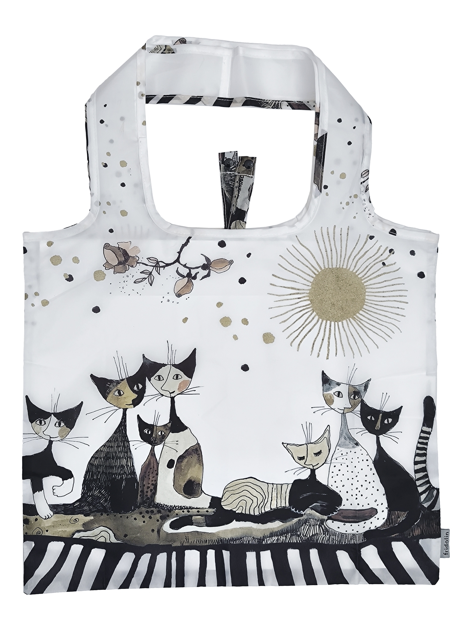 Eco bag recycled, Wachtmeister, cats, sepia