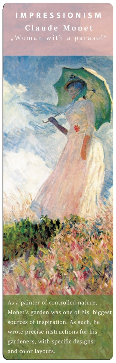bookmark, Impressionism, Monet, Woman with Parasol