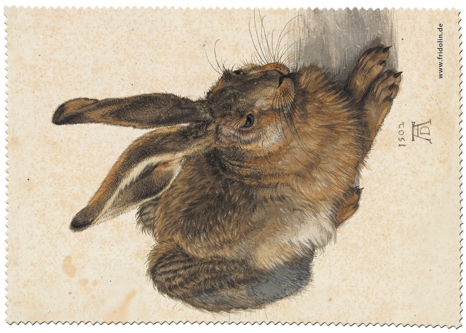 Eyeglass cleaning cloth, Albrecht Dürer, Hare