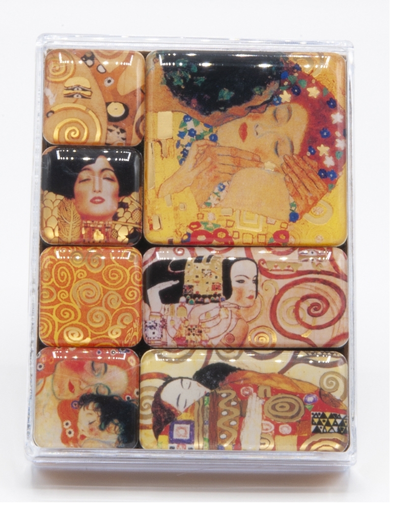 Magnets, Klimt, 7 magnets in a transparent box