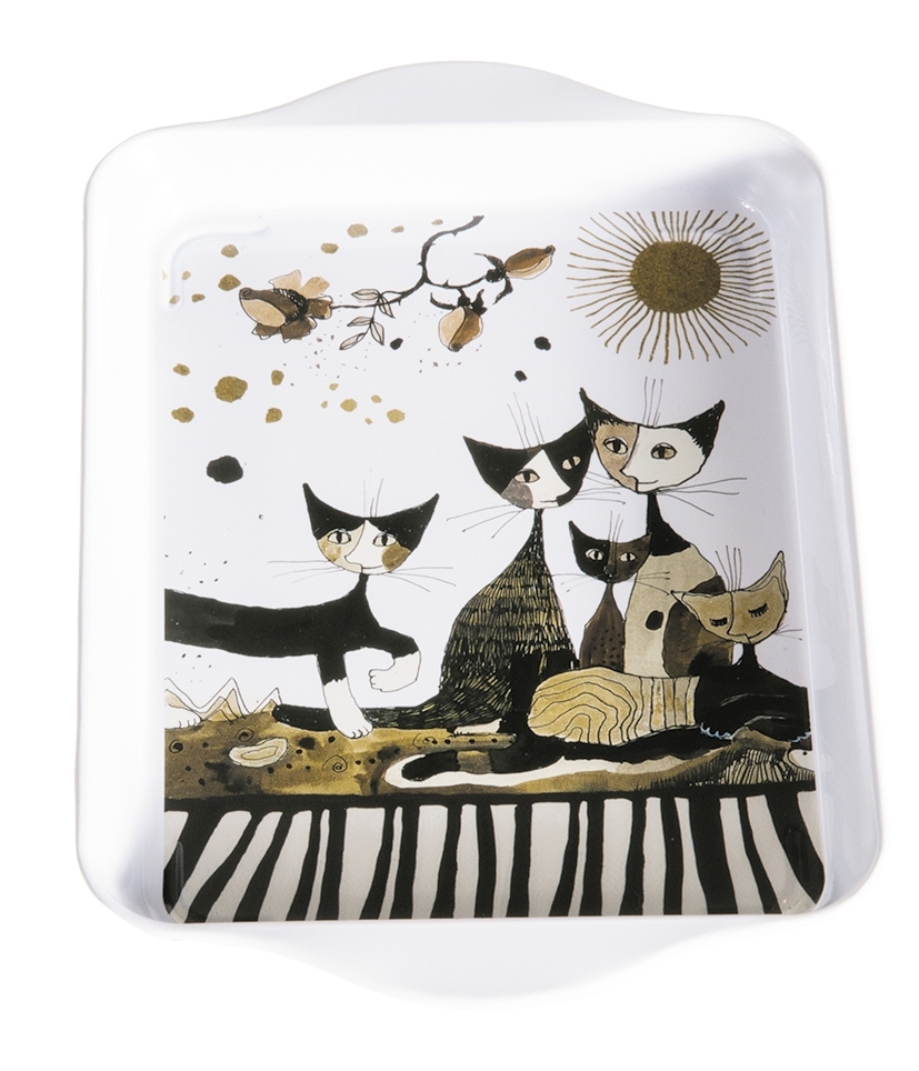 tin tray, small, Wachtmeister, Cats Sepia