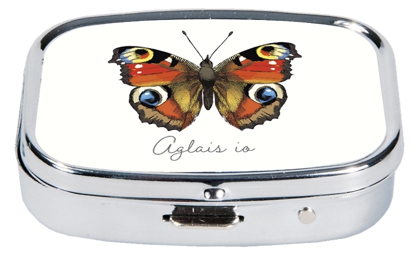 Pillbox, Butterflies, Peacock