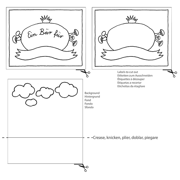 Craft kit, forest, bear and mushrooms