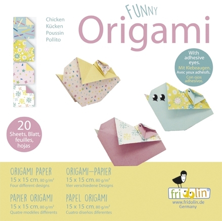 Funny Origami, Chicks, 20 sheets 15x15 cm
