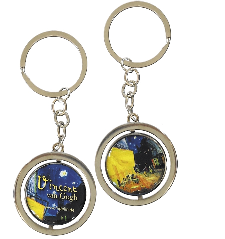 art keyring, two-sided, Van Gogh, Café de Nuit