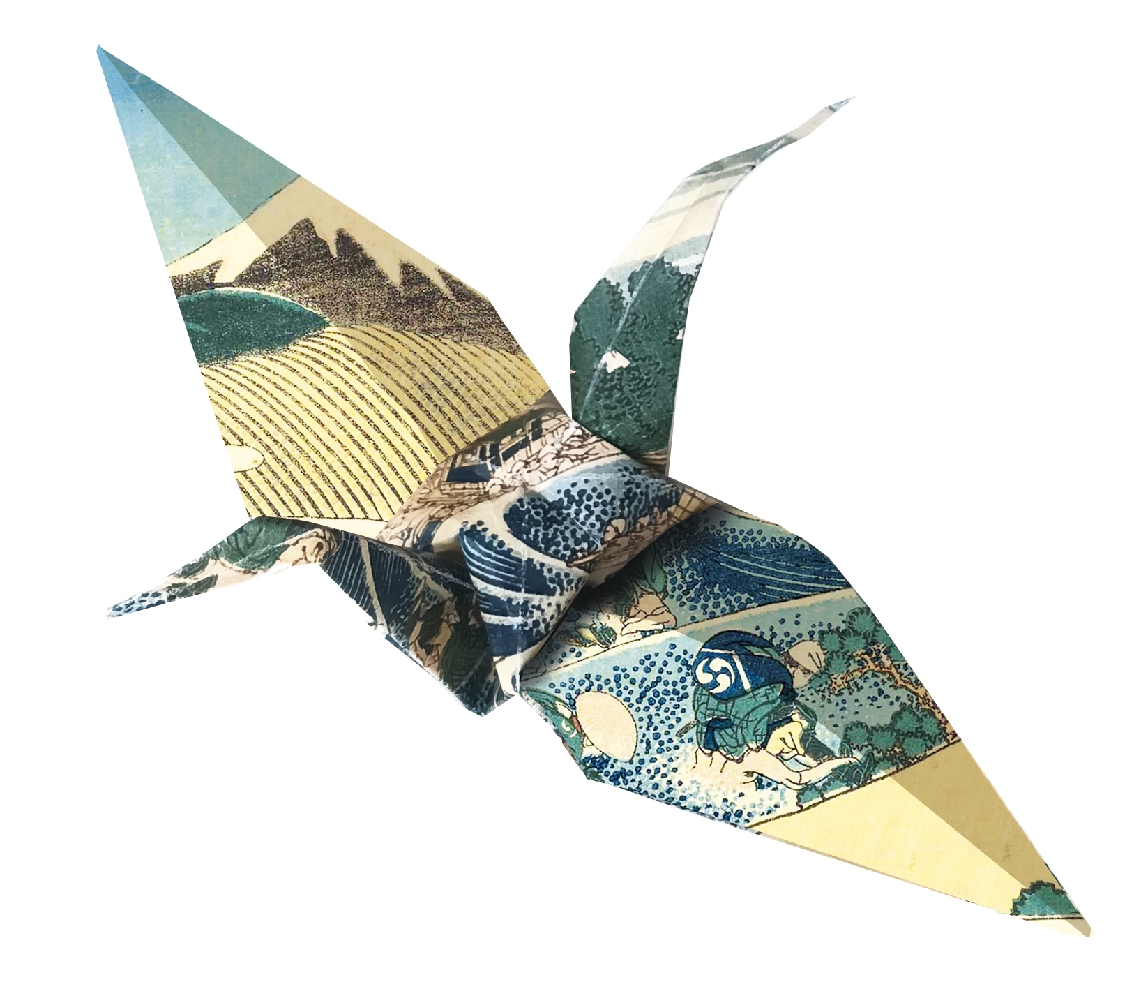 Art Origami, Cranes, Hokusai, 20 sheets, 15x15 cm