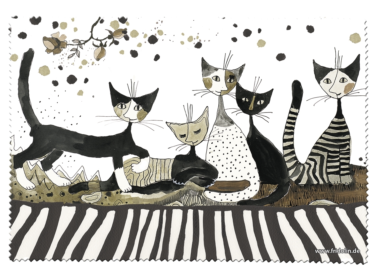 Eyeglass cleaning cloth, Wachtmeister, Cats Sepia