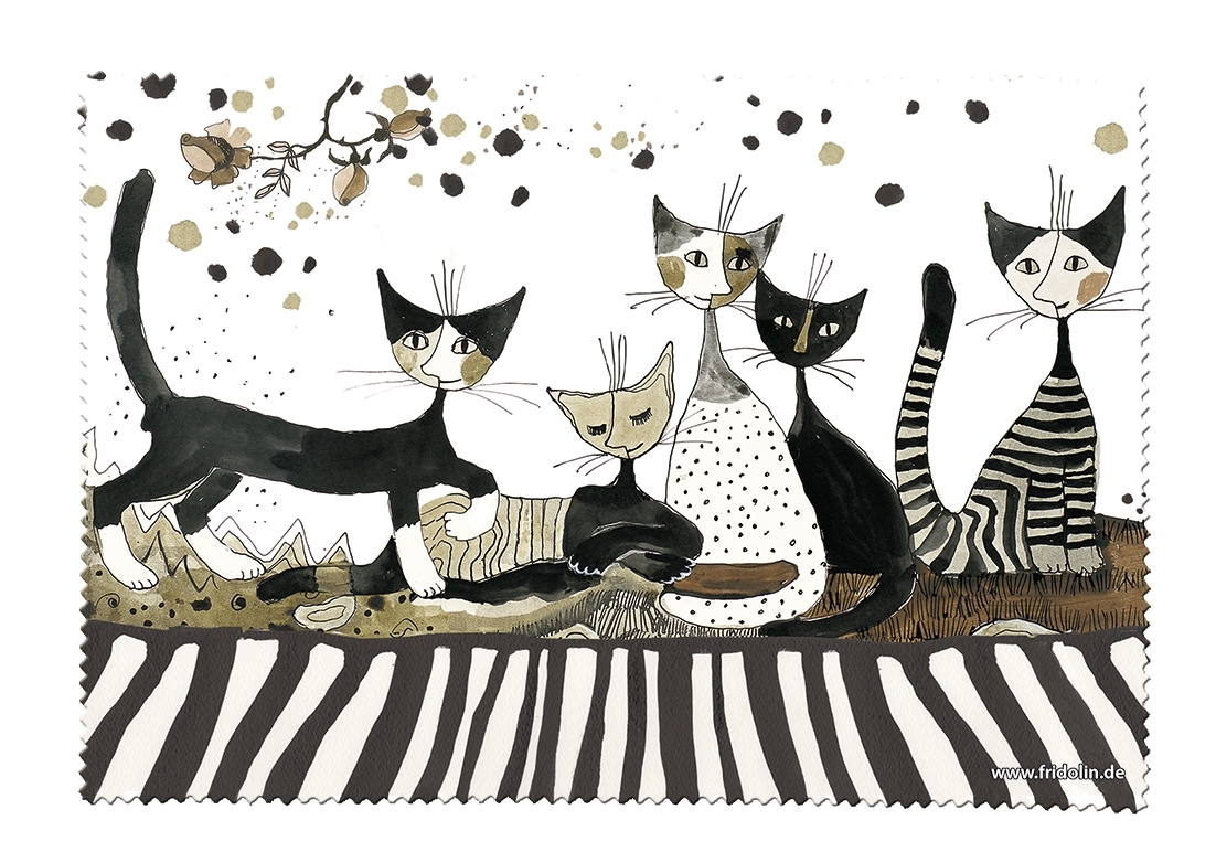 Spectacle case set, Wachtmeister, Cats Sepia