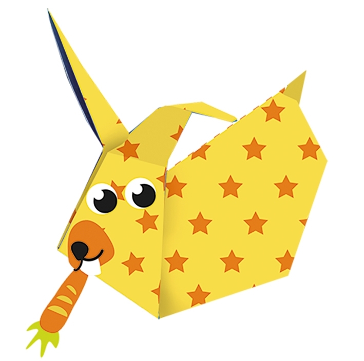 Kids-Origami, Rabit 20 sheets 15x15 cm